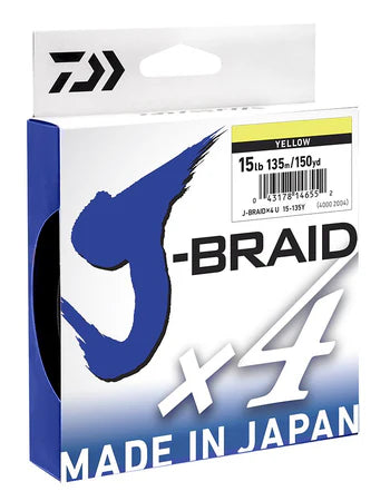 Daiwa J Braid 4 - 135m Yellow