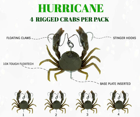 Hurricane Spider Crab Rigged 3.5g