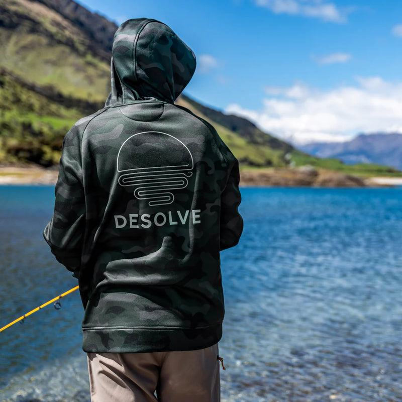 Load image into Gallery viewer, Desolve Thermocline Hoodie - Black AOP
