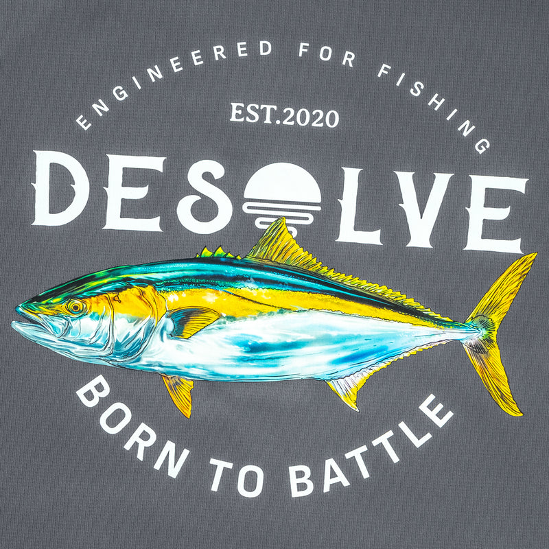 Load image into Gallery viewer, Desolve Helios Hooded Shirt - Kingfish - Shift Grey
