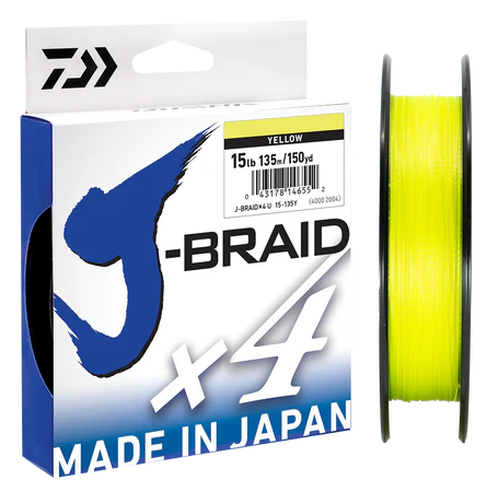 Daiwa J Braid 4 - 135m Yellow