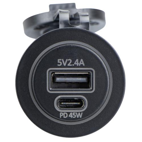 Relaxn Socket - Single Panel - Dual USB-A/USB-C Charger