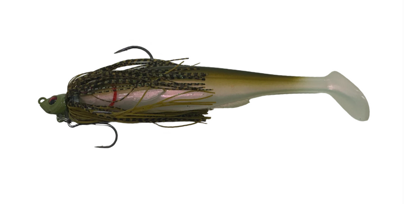 Load image into Gallery viewer, Spinwright x Irukunji 5" Swim Jig 1/2oz
