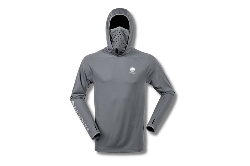 Load image into Gallery viewer, Desolve Helios Hooded Shirt - Kingfish - Shift Grey
