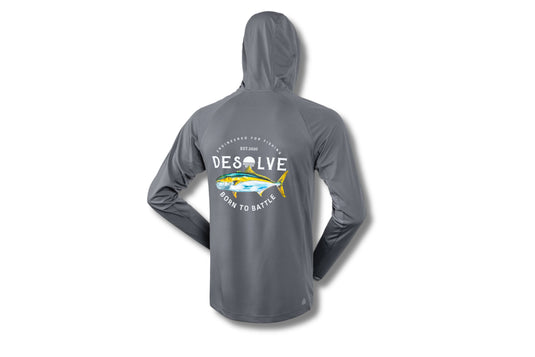 Desolve Helios Hooded Shirt - Kingfish - Shift Grey