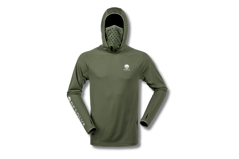Load image into Gallery viewer, Desolve Helios Hooded Shirt - Seaweed
