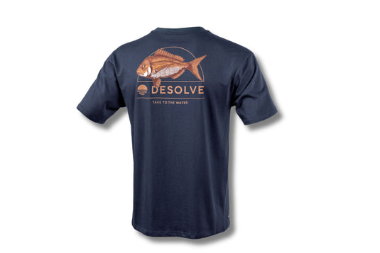Desolve Staple Snapper Tee - Navy