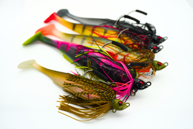 Load image into Gallery viewer, Spinwright x Irukunji 7" Swim Jig 1/2oz
