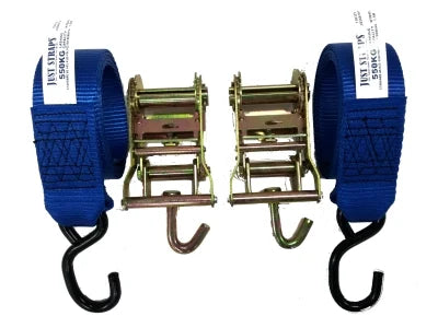 Load image into Gallery viewer, Just Straps MTD45 Boat Transom Medium Duty Ratchet Strap – 50mm x 1.5 metre (pair)
