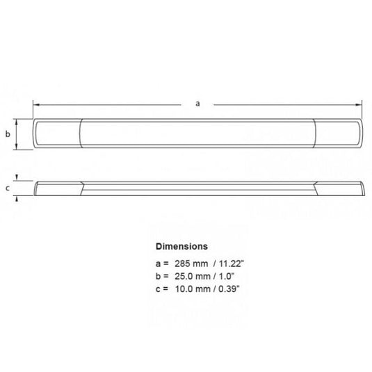 Hella 1.5W Courtesy LED Surface Mount Strip - Blue