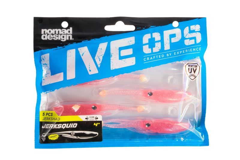 Load image into Gallery viewer, Nomad Live Ops Jerksquid 4" Jerkshad - 5 Pack
