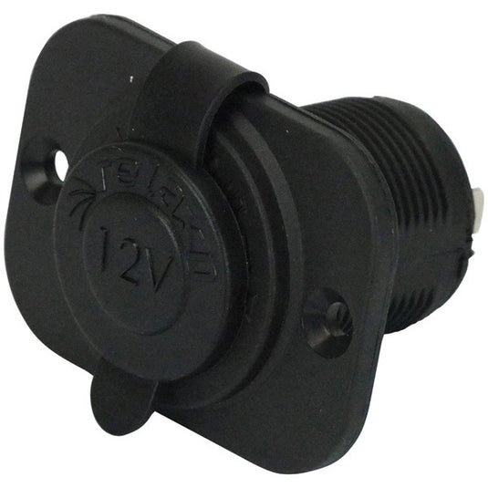 Relaxn Flush Mount 12/24V Power Socket – Black