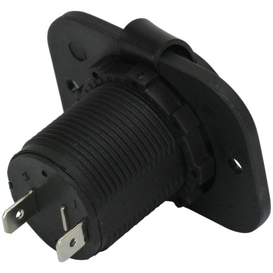 Relaxn Flush Mount 12/24V Power Socket – Black