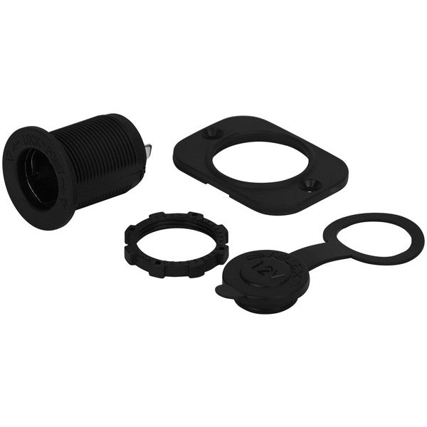 Load image into Gallery viewer, Relaxn Flush Mount 12/24V Power Socket – Black
