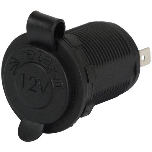 Relaxn Flush Mount 12/24V Power Socket – Black